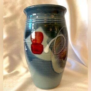 James Brooke stoneware art pottery vase, vintage‎ in perfect condition.